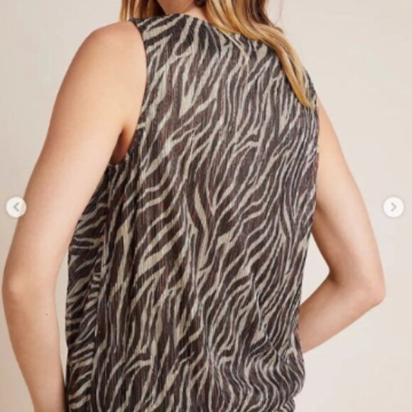 Anthropologie blouse animal print tank top Small Medium Revolve Free People NWOT - Picture 2 of 4